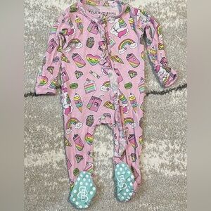 Little Bum Bums and Roses NWOT Bamboo Footie Pajamas